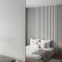 Interior slat MDF Stella 12 Standart 2750*27*12 White (pack of 15 pcs.)