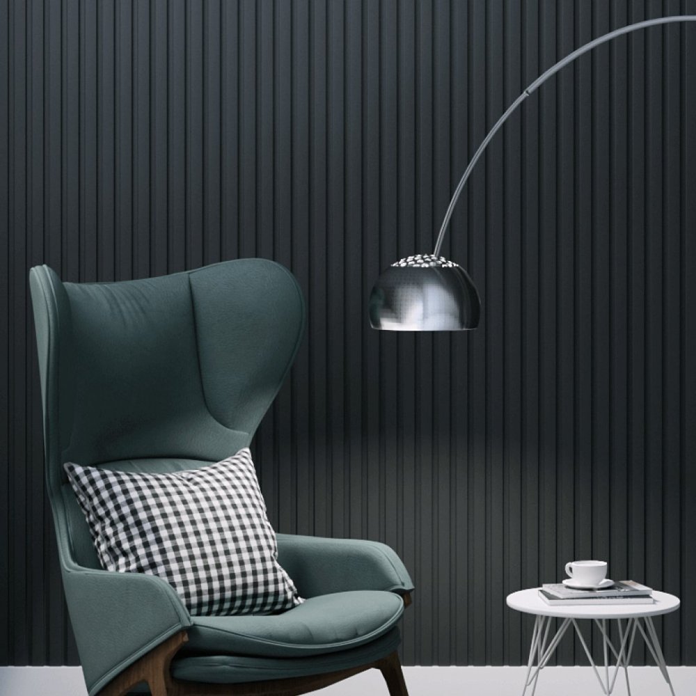 Wall Panel MDF Stella Beats Standart NEW 2750х119х12 Black Edition (pack of 5 pcs.)