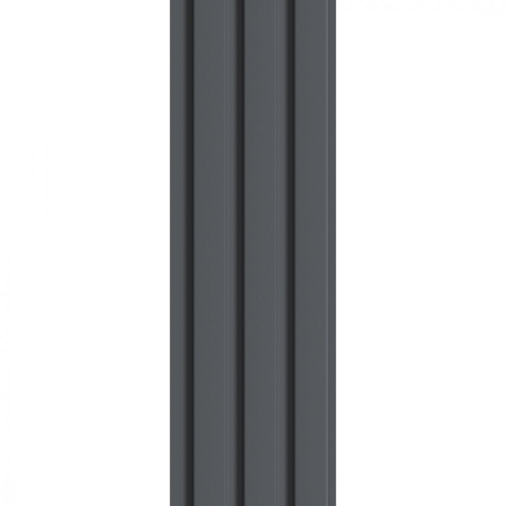 Wall Panel MDF Stella Beats De Luxe NEW 2750х119х12 Black Lead (pack of 5 pcs.)