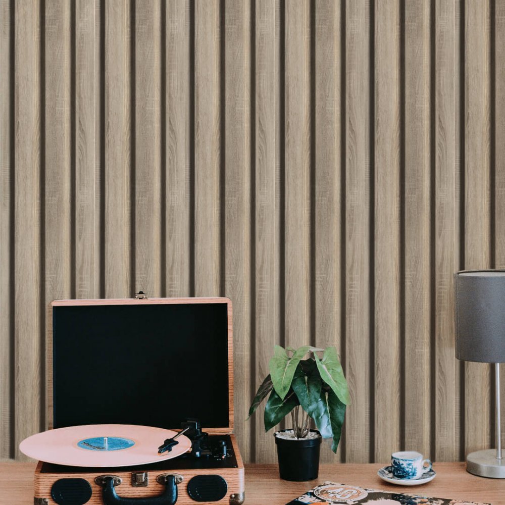 Wall Panel MDF Stella Beats Standart 2750х119х16 Vintage Oak (pack of 4 pcs.)