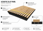 Acoustic Panel 12 Slats 8,5 mm Standart Anatolian Walnut 2780x600x9 (pack of 4 pcs.)