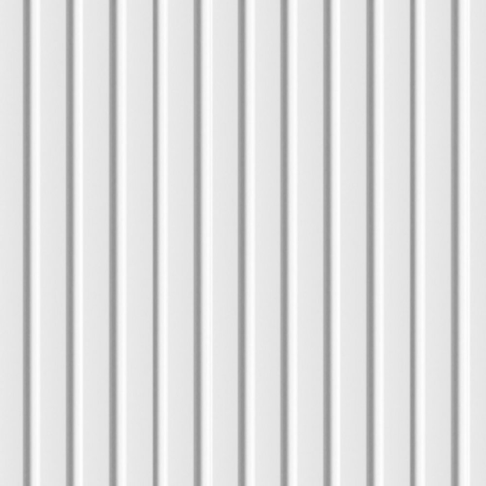 Wall Panel MDF Stella Beats Standart NEW 2750х119х12 White (pack of 5 pcs.)