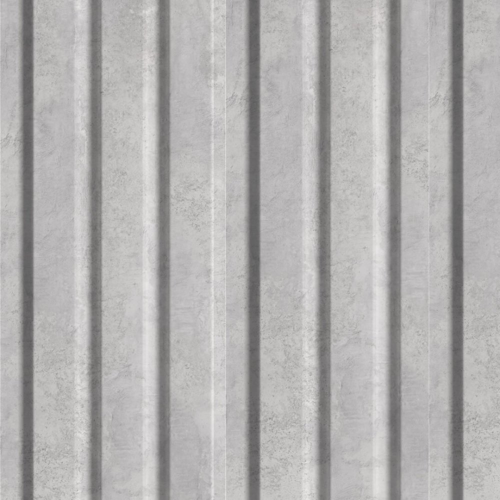 Wall Panel MDF Stella Beats Standart 2750х119х16 Chicago Concret (pack of 4 pcs.)