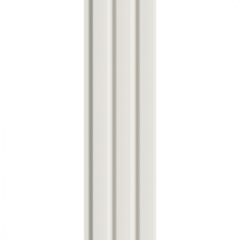 Wall Panel MDF Stella Beats Standart 2750х119х16 White (pack of 4 pcs.)