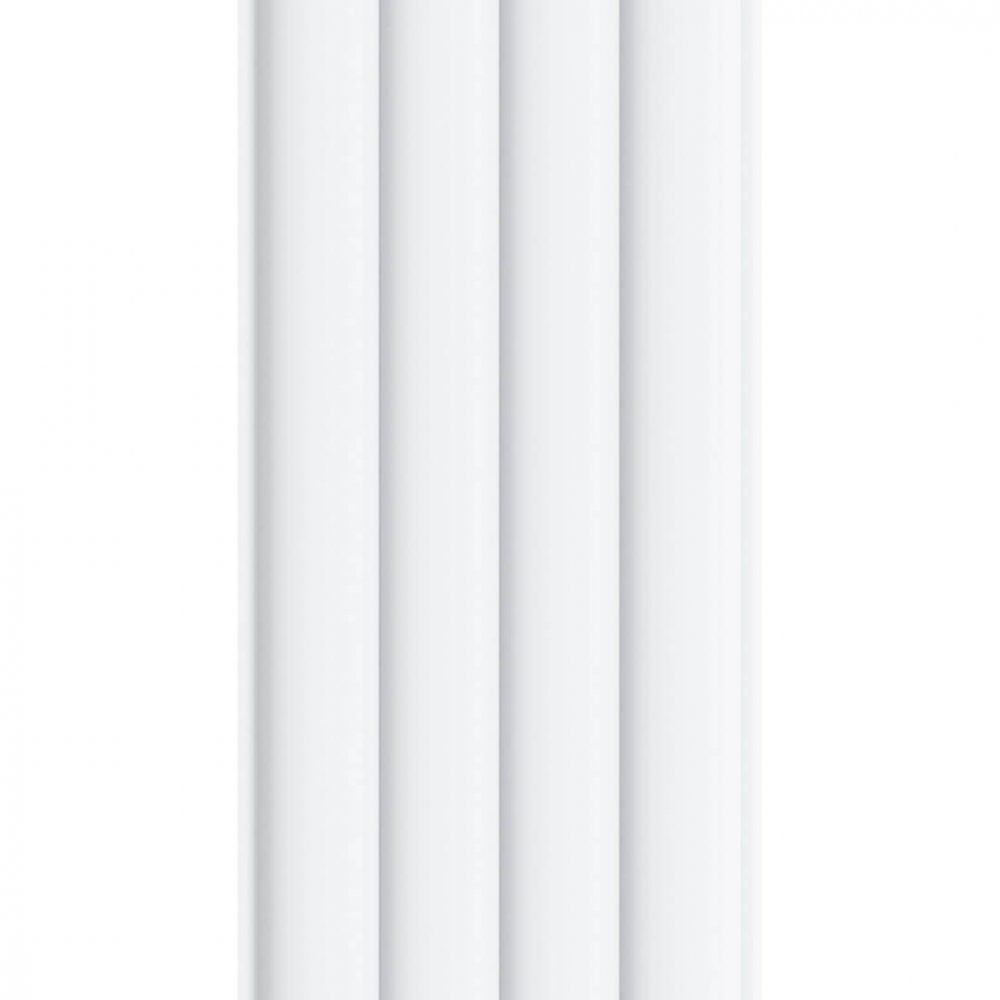 Wall Panel MDF Stella Wave Standart 2750х119х16 White (pack of 4 pcs.)