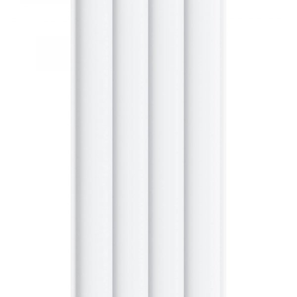 Wall Panel MDF Stella Wave Standart 2750х119х16 White (pack of 4 pcs.)