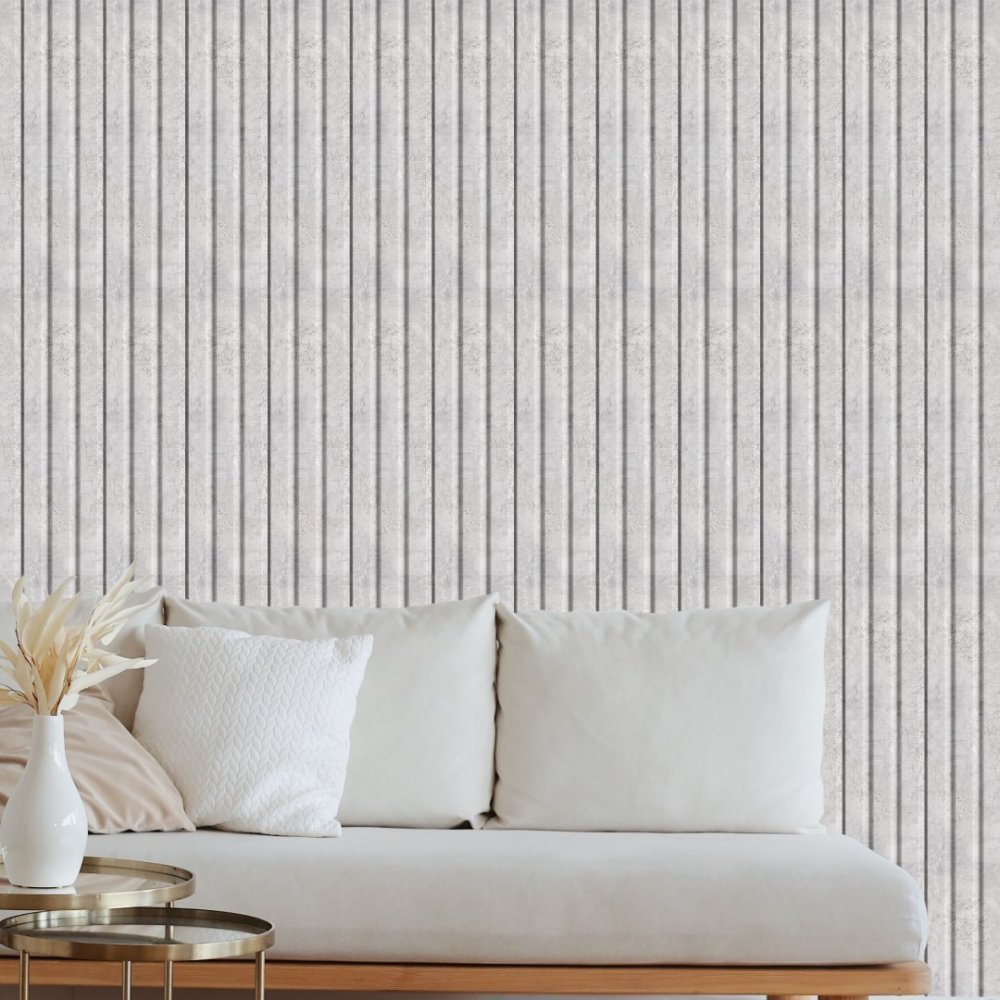 Wall Panel MDF Stella Beats Standart NEW 2750х119х12 Chicago Concret (pack of 5 pcs.)