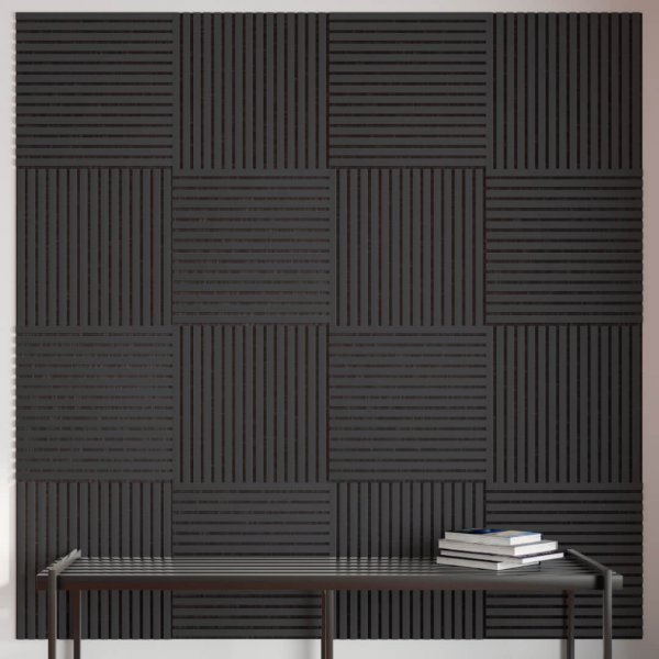 Acoustic Panel Stella Comfort 9 De Luxe 600x600x9 Black Lead (pack of 1 pcs.)