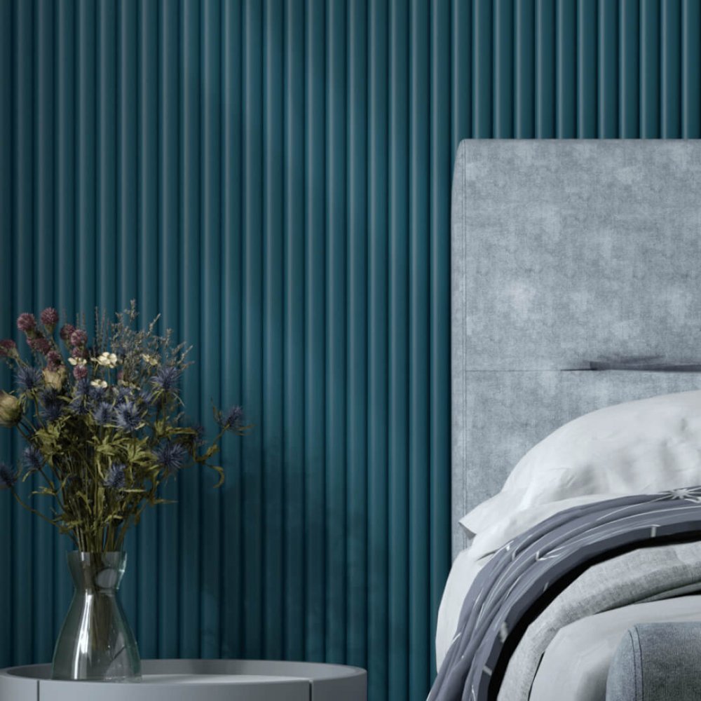 Wall Panel MDF Stella Wave De Luxe 2750х119х16 Ocean (pack of 4 pcs.)