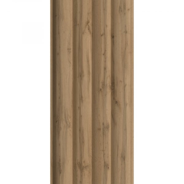 Wall Panel MDF Stella Wave Standart 2750х119х16 Pecan (pack of 4 pcs.)