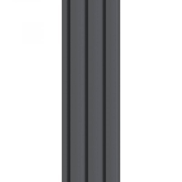 Wall Panel MDF Stella Beats De Luxe 2750х119х16 Black Lead (pack of 4 pcs.)