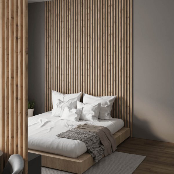 Interior slat MDF Stella 6 Standart 2750*27*6 Pecan (pack of 15 pcs.)