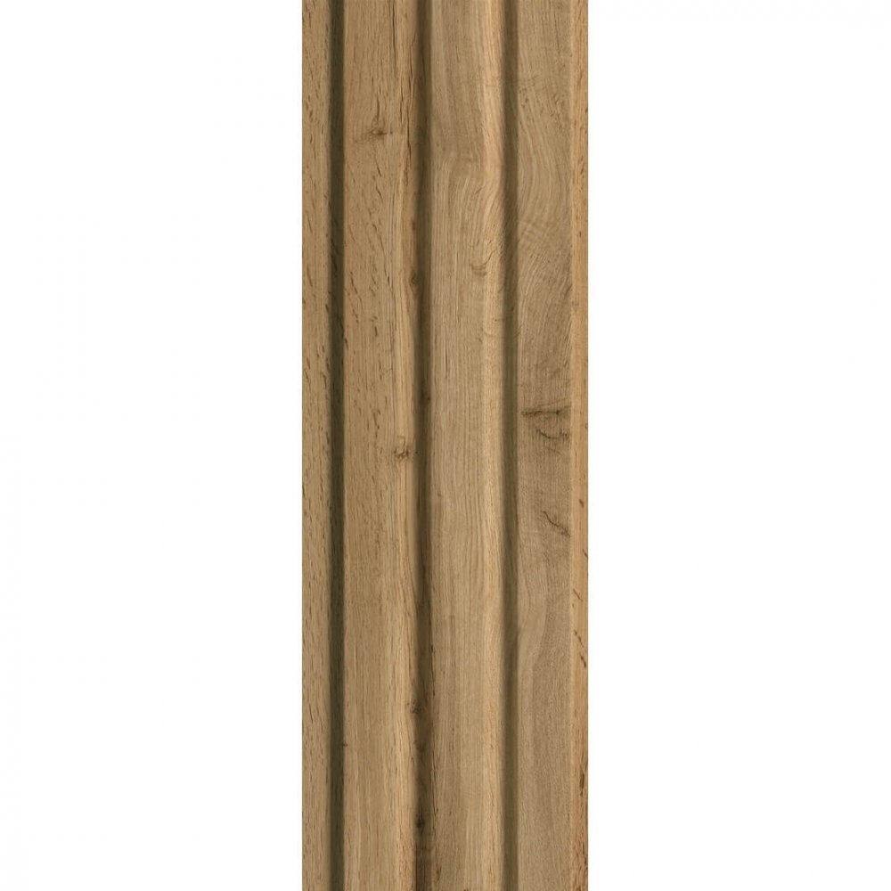 Wall Panel MDF Stella Beats Standart 2750х119х16 Pecan (pack of 4 pcs.)