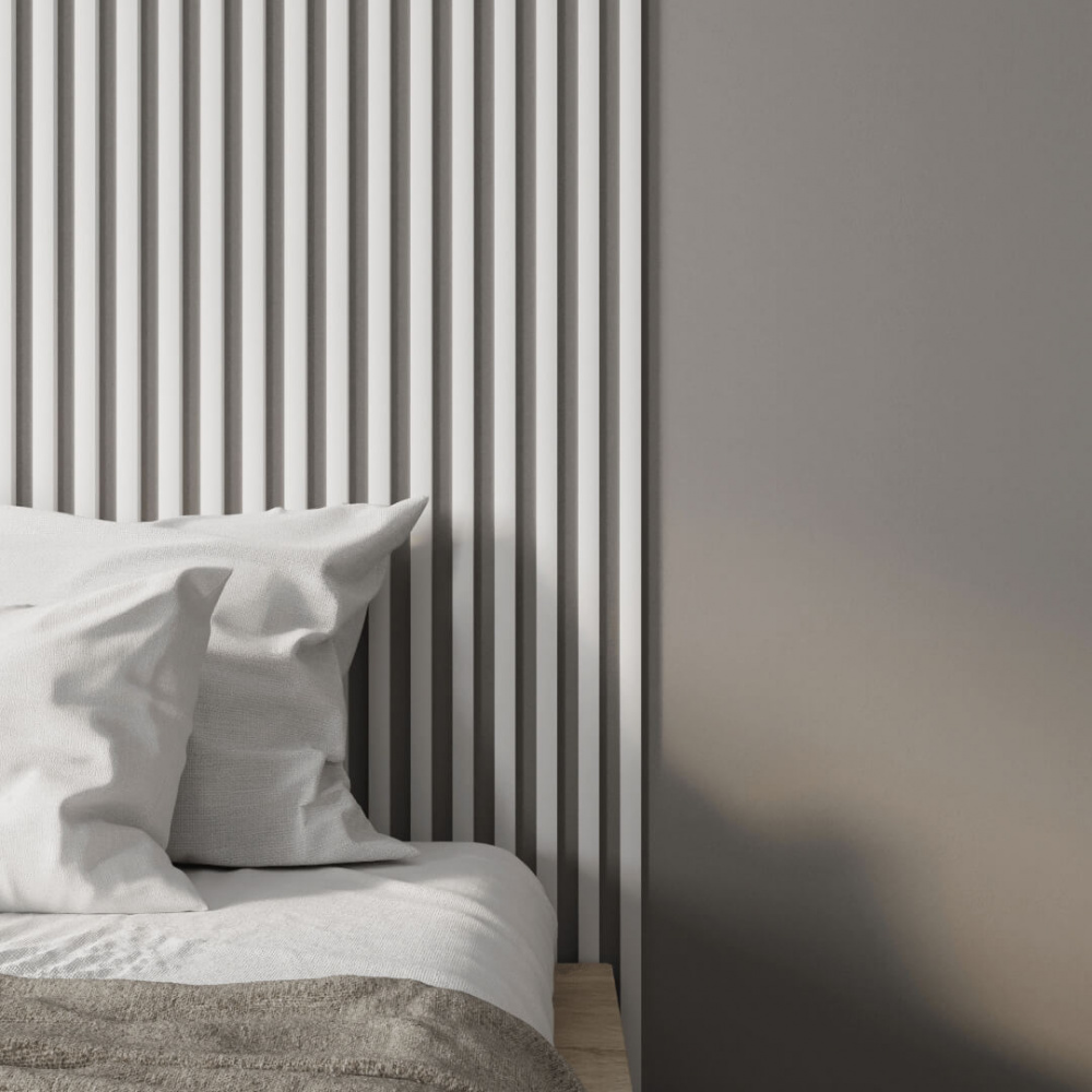 Interior slat MDF Stella 12 Standart 2750*27*12 White (pack of 15 pcs.)