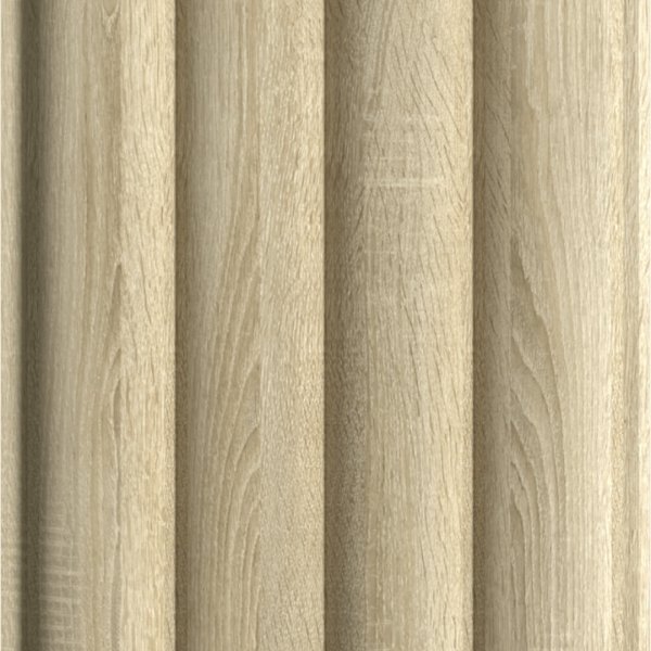 Wall Panel MDF Stella Wave Standart 2750х119х16 Sonoma Oak (pack of 4 pcs.)