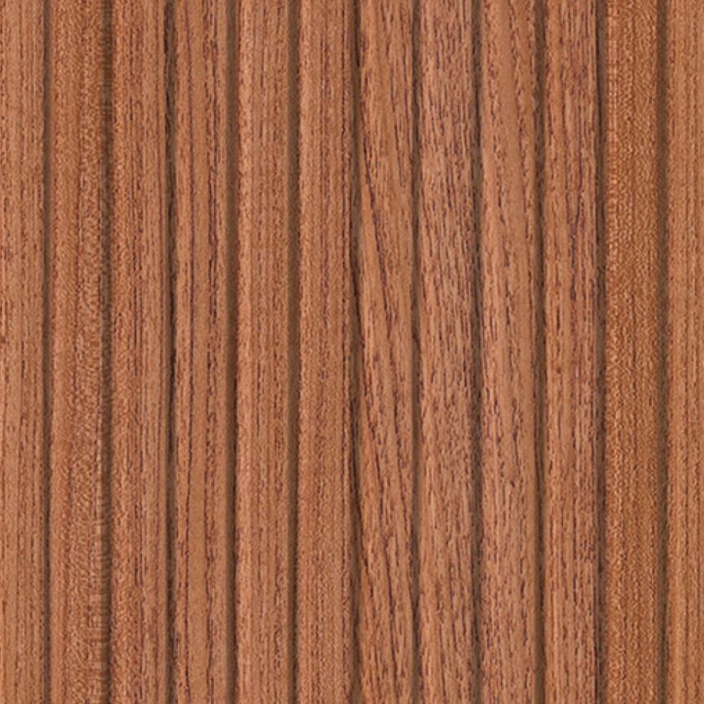 Wall Panel MDF Stella Beats Standart NEW 2750х119х12 Teak (pack of 5 pcs.)