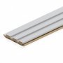 Wall Panel MDF Stella Beats Standart 2750х119х16 White (pack of 4 pcs.)