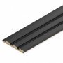 Wall Panel MDF Stella Beats De Luxe NEW 2750х119х12 Black Lead (pack of 5 pcs.)