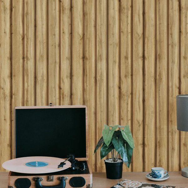 Wall Panel MDF Stella Beats Standart 2750х119х16 Pecan (pack of 4 pcs.)