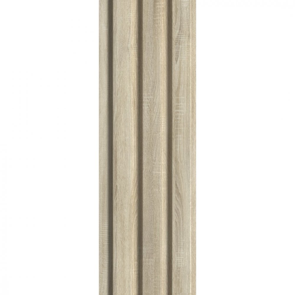 Wall Panel MDF Stella Beats Standart NEW 2750х119х12 Sonoma Oak (pack of 5 pcs.)