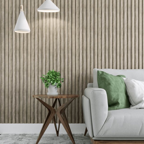 Wall Panel MDF Stella Beats Standart 2750х119х16 Vintage Oak (pack of 4 pcs.)