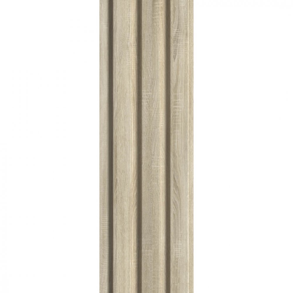Wall Panel MDF Stella Beats Standart 2750х119х16 Sonoma Oak (pack of 4 pcs.)