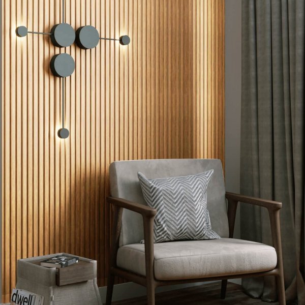 Wall Panel MDF Stella Beats Standart 2750х119х16 Tick (pack of 4 pcs.)