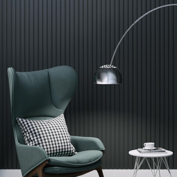 Wall Panel MDF Stella Beats Standart 2750х119х16 Black Edition (pack of 4 pcs.)