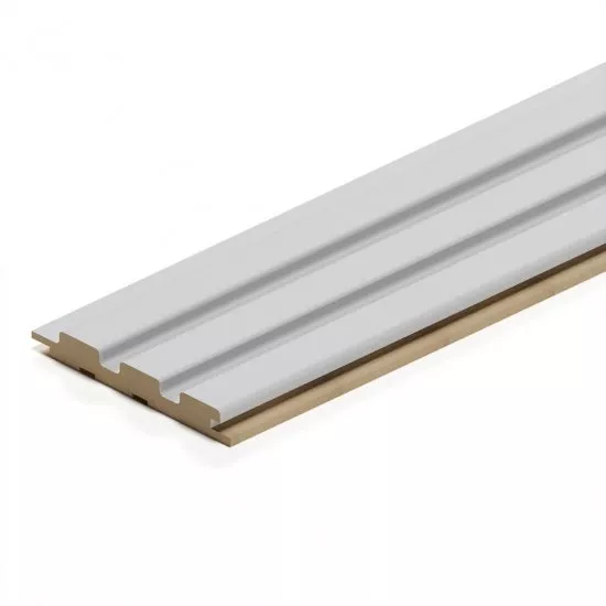 Wall Panel MDF Stella Beats Standart 2750х119х16 White (pack of 4 pcs.)