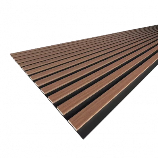 Acoustic Panel 13 Slats 9 mm Standart Classic Walnut 2780x600x9 (pack of 4 pcs.)