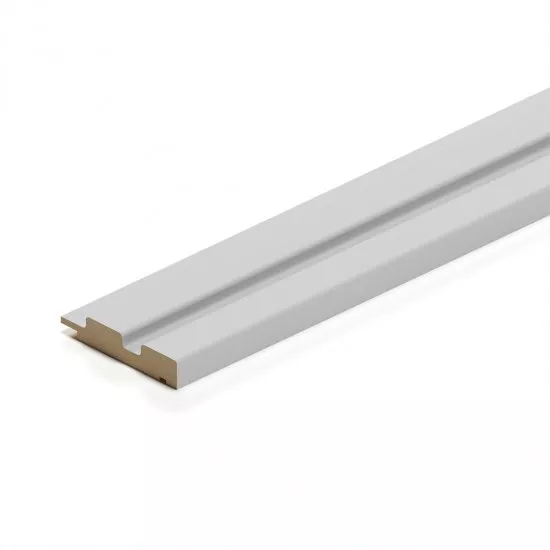 Finish profile for MDF Stella Beats Standart White 2750x77x16 (pack of 4 pcs.)