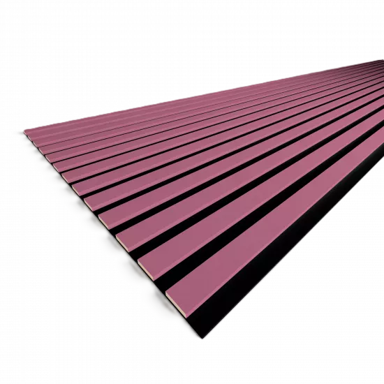 Acoustic Panel 13 Slats 9 mm Standart Pink 2780x600x9 (pack of 4 pcs.)
