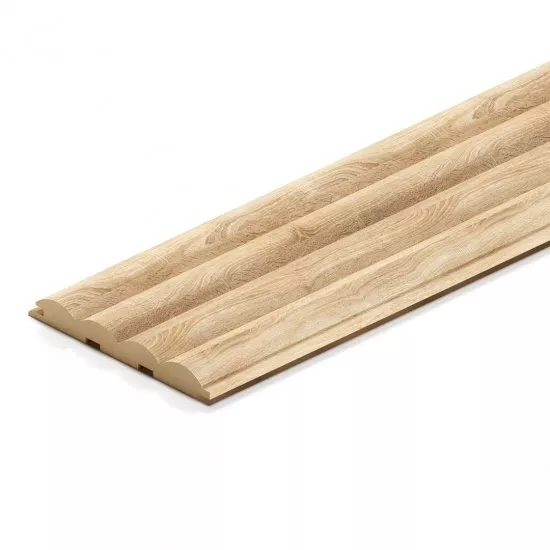 Wall Panel MDF Stella Wave Standart 2750х119х16 Sonoma Oak (pack of 4 pcs.)