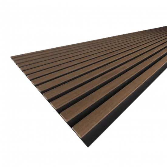 Acoustic Panel 13 Slats 9 mm Standart Anatolian Walnut 2780x600x9 (pack of 4 pcs.)