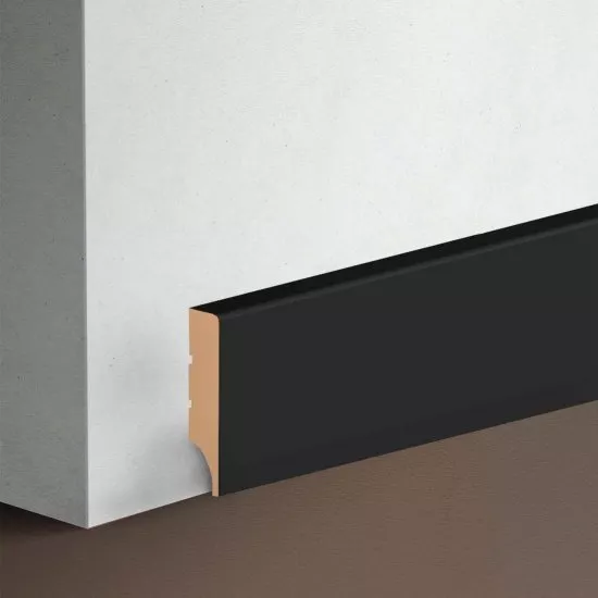 Skirting board MDF Stella Light 50 2000х50х12 De Luxe Black Lead