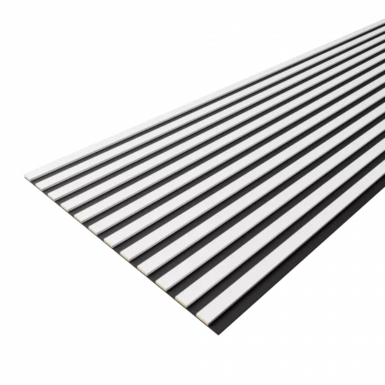 Acoustic Panel 12 Slats 8,5 mm Premium White 2780x600x9 (pack of 4 pcs.)