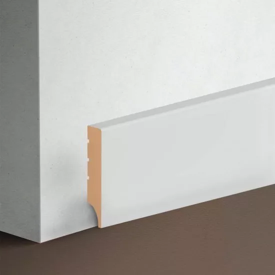 Skirting board MDF Stella Light 70 2000х70х12 Standart White (pack of 6 pcs.)
