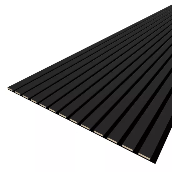 Acoustic Panel 13 Slats 9 mm Premium Black 2780x600x9 (pack of 4 pcs.)