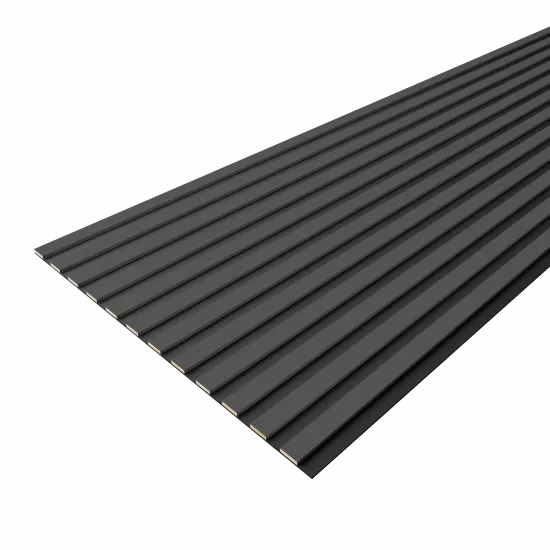 Acoustic Panel 12 Slats 8,5 mm Standart Antracit 2780x600x9 (pack of 4 pcs.)