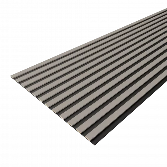 Acoustic Panel 12 Slats 8,5 mm Standart Sandgrau 2780x600x9 (pack of 4 pcs.)