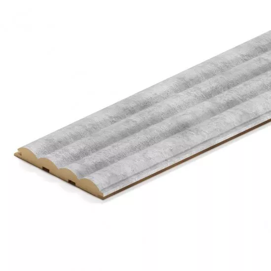 Wall Panel MDF Stella Wave Standart 2750х119х16 Chicago Concrete (pack of 4 pcs.)